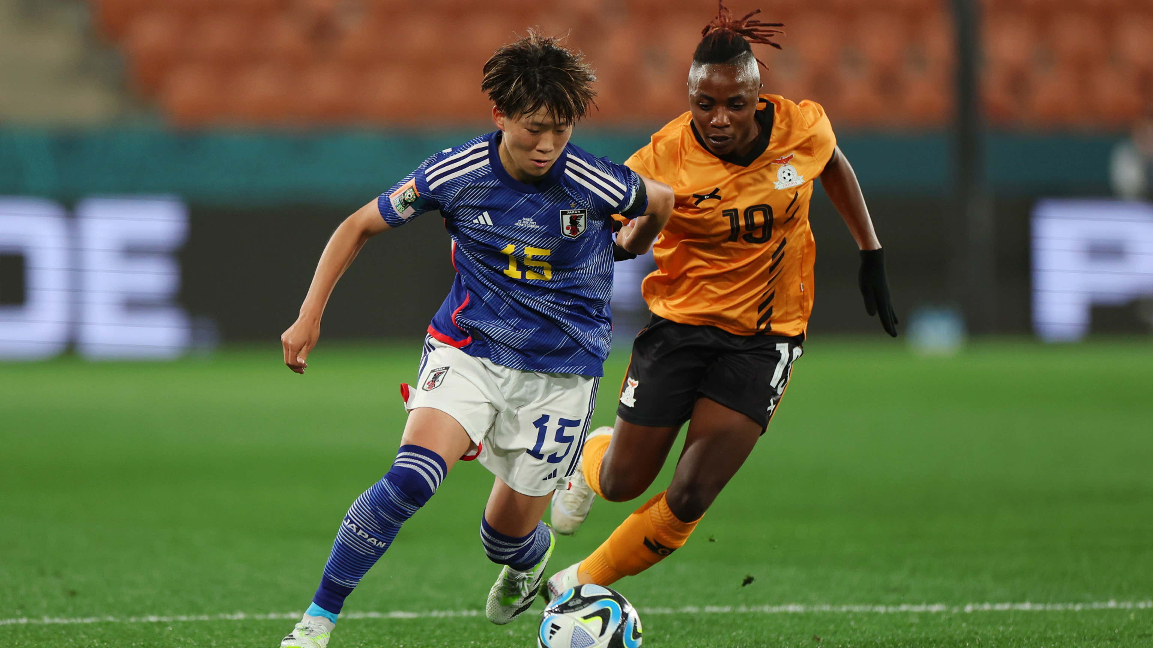 Aoba Fujino and Siomala Mapepa, Zambia vs Japan, July 2023